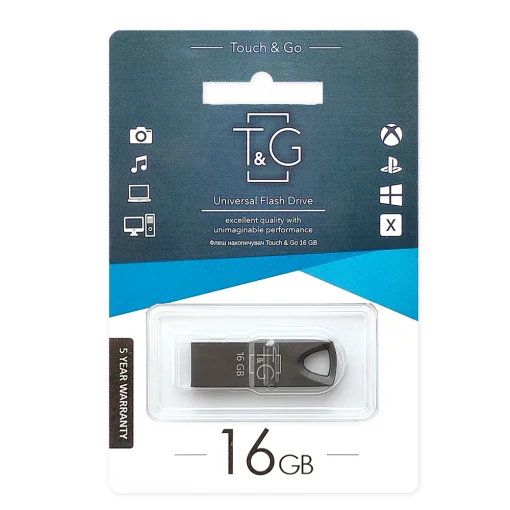 Флеш-накопитель USB 16GB T&G 117 Metal Series Black (TG117BK-16G)